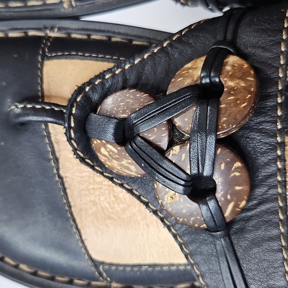 Born Womens Black Leather Sandals Size 10 - Picture 3 of 7